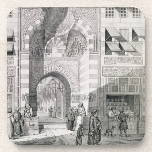 Uitzicht van de deur van Okal Kaid-Bey uit 'Monume Drankjes Onderzetter (Voorkant)