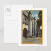 Uitzicht van de deuren en trappen van de missie briefkaart (Voorkant / Achterkant)