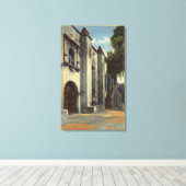 Uitzicht van de deuren en trappen van de missie canvas afdruk (Insitu (Houten vloer))