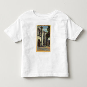 Uitzicht van de deuren en trappen van de missie kinder shirts