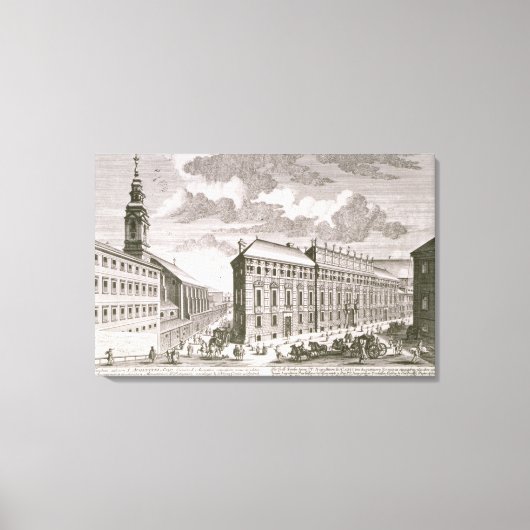 Uitzicht van de Dorotheergasse waarin het Canvas Afdruk (Voorkant)