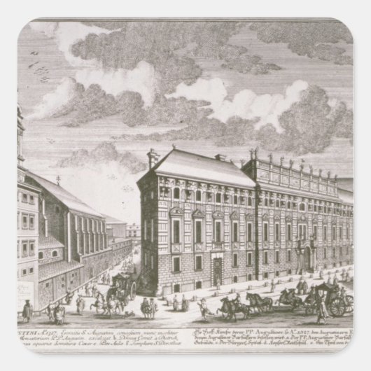 Uitzicht van de Dorotheergasse waarin het Vierkante Sticker (Voorkant)