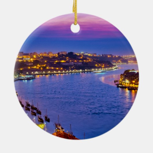 Uitzicht van de Douro Keramisch Ornament (Achterkant)