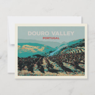 Uitzicht van de Douro-vallei, Portugal Briefkaart