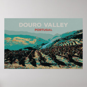 Uitzicht van de Douro-vallei, Portugal Poster
