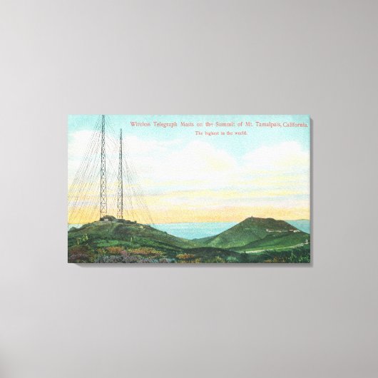 Uitzicht van de Draadloze Towers van de Telegraph Canvas Afdruk (Voorkant)