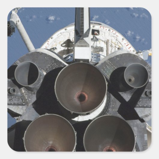 Uitzicht van de drie hoofdmotoren vierkante sticker (Voorkant)