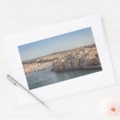 Uitzicht van de drie steden, Malta Rechthoekige Sticker (Envelop)
