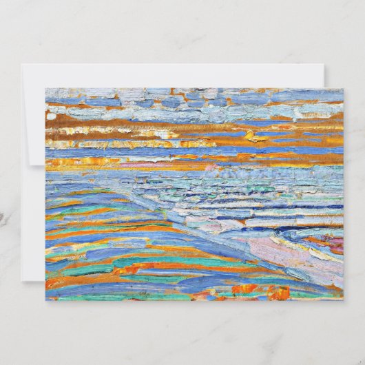 Uitzicht van de Duinen met Beach en Pier Kaart (Voorkant)