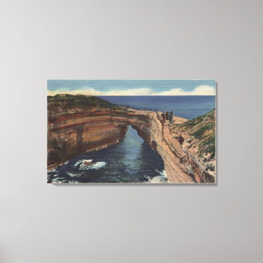 Uitzicht van de Duivel Pot & The Sunset Cliffs Canvas Afdruk (Voorkant)