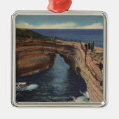 Uitzicht van de Duivel Pot & The Sunset Cliffs Metalen Ornament (Voorkant)