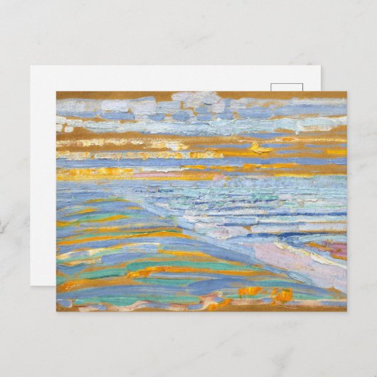 Uitzicht van de Dunes met strand van Piet Mondrian Briefkaart (Voorkant / Achterkant)