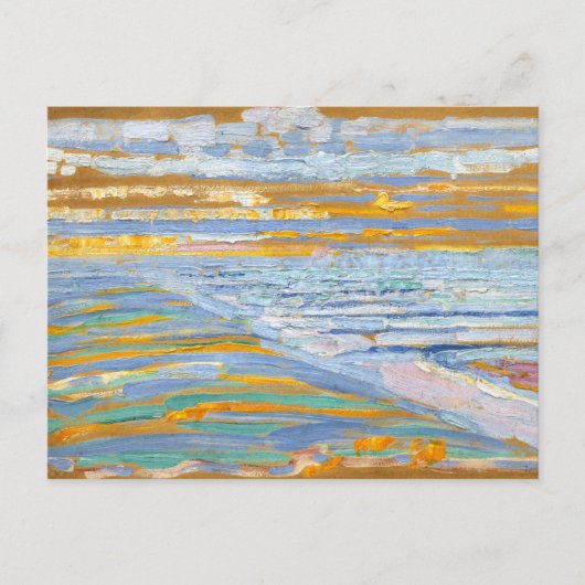 Uitzicht van de Dunes met strand van Piet Mondrian Briefkaart (Voorkant)