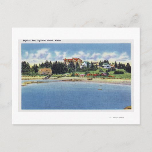 Uitzicht van de eekhoorn op Squirrel Island Briefkaart (Voorkant)