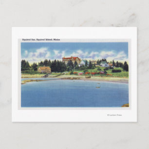 Uitzicht van de eekhoorn op Squirrel Island Briefkaart