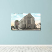 Uitzicht van de eerste Amerikaanse presbyteriaanse Canvas Afdruk (Insitu (Houten vloer))