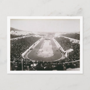 Uitzicht van de eerste officiële Olympische Spelen Briefkaart