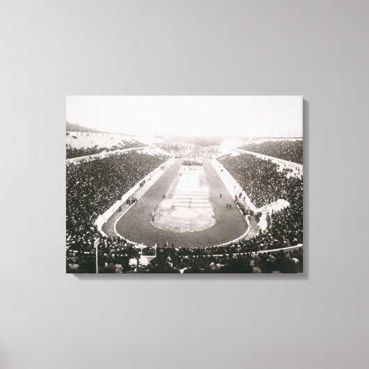 Uitzicht van de eerste officiële Olympische Spelen Canvas Afdruk (Voorkant)