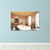 Uitzicht van de eetkamer canvas afdruk (Insitu (Houten vloer))