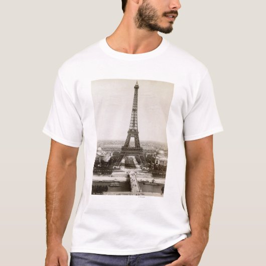 Uitzicht van de Eiffeltoren, 1900 T-shirt (Voorkant)