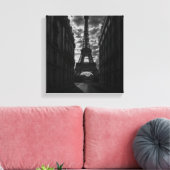 Uitzicht van de Eiffeltoren in het monochroom Pari Canvas Afdruk (Insitu (Woonkamer))