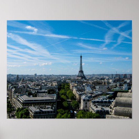 Uitzicht van de Eiffeltoren van de Arc du Triomph Poster (Voorkant)