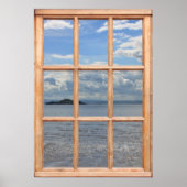 Uitzicht van de eiland en de Oceaan van een Venste Poster (Voorkant)