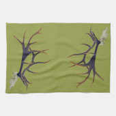 Uitzicht van de elandschedel theedoek (Horizontaal)