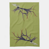 Uitzicht van de elandschedel theedoek (Verticaal)