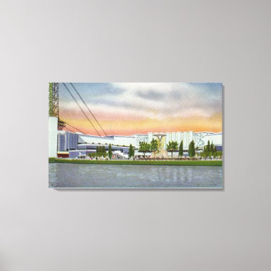 Uitzicht van de Electrical Group, 1934 World's Canvas Afdruk (Voorkant)