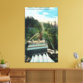 Uitzicht van de elektrische centrale canvas afdruk (Insitu (Woonkamer))