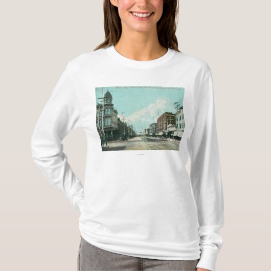 Uitzicht van de elektrische toren van Santa Clara T-shirt (Voorkant)
