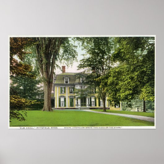 Uitzicht van de Elm Knoll, hier woonachtig Longmed Poster (Voorkant)