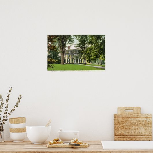 Uitzicht van de Elm Knoll, hier woonachtig Longmed Poster (Keuken)