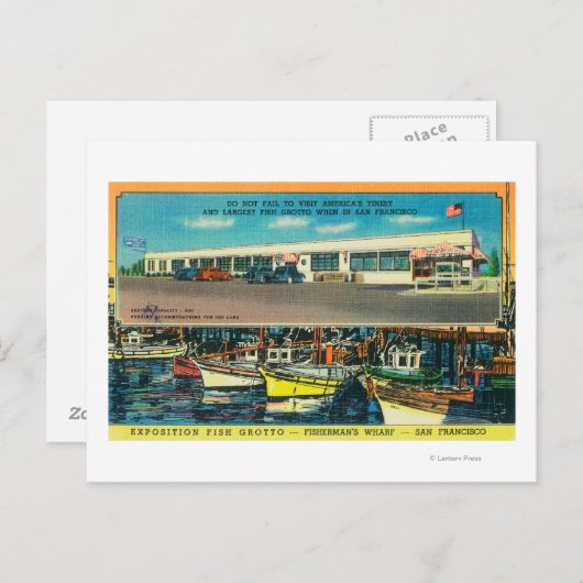 Uitzicht van de expositie viskweek briefkaart (Voorkant / Achterkant)