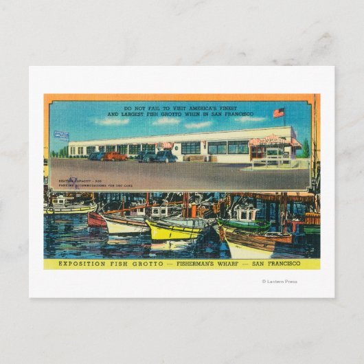 Uitzicht van de expositie viskweek briefkaart (Voorkant)