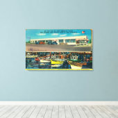 Uitzicht van de expositie viskweek canvas afdruk (Insitu (Houten vloer))