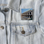 Uitzicht van de façade van de Basilica Palladiana Vierkante Button 5,1 Cm (In situ)