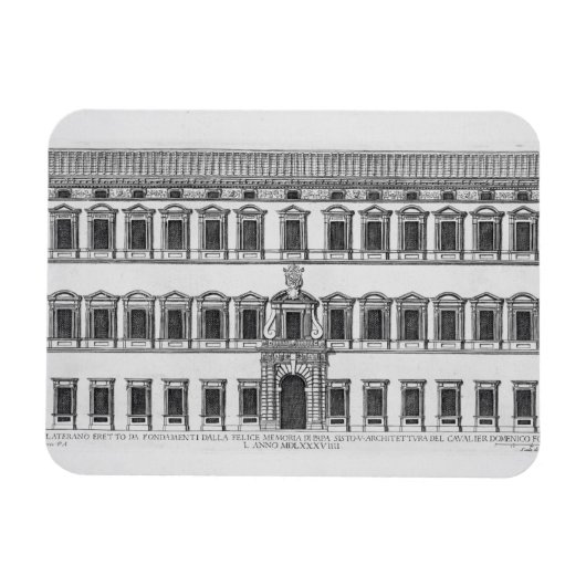 Uitzicht van de façade van het Lateraans paleis, R Magneet (Horizontaal)