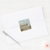 Uitzicht van de façade van het theater Italien Vierkante Sticker (Envelop)