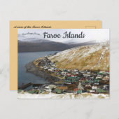 Uitzicht van de Faeröer Briefkaart (Voorkant / Achterkant)