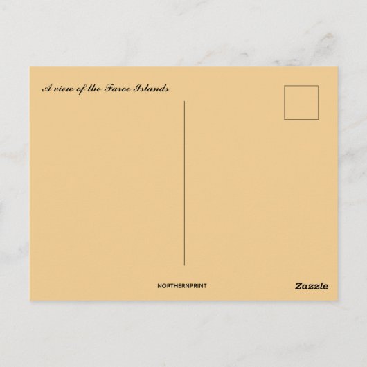 Uitzicht van de Faeröer Briefkaart (Achterkant)