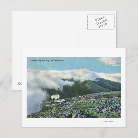 Uitzicht van de fameuze Cog-spoorweg Briefkaart (Voorkant / Achterkant)