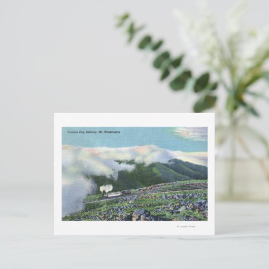 Uitzicht van de fameuze Cog-spoorweg Briefkaart (Staand voorkant)