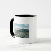 Uitzicht van de fameuze Cog-spoorweg Mok (Voorkant links)