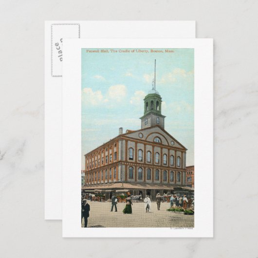 Uitzicht van de Faneuil Hall Briefkaart (Voorkant / Achterkant)