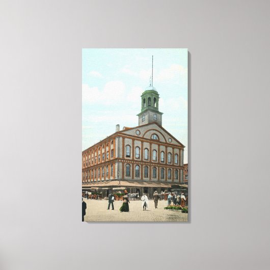 Uitzicht van de Faneuil Hall Canvas Afdruk (Voorkant)