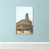 Uitzicht van de Faneuil Hall Canvas Afdruk (Insitu (Houten vloer))