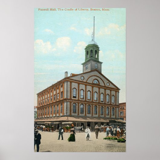 Uitzicht van de Faneuil Hall Poster (Voorkant)