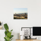 uitzicht van de florence met de rivier Arno, Duomo Poster (Thuiskantoor)